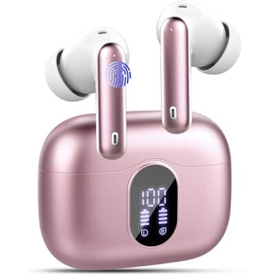 Btootos Bluetooth 5.3-hörlurar, trådlösa hörlurar med 4 ENC brusreducering, mikrofon, Bluetooth Hi-FI stereoljud, 36 timmars uppspelningstid, IP7, vattentät, LED-skärm, pekkontroll Btootos Bluetooth 5.3-hörlurar, trådlösa hörlurar med 4 ENC brusreducering, mikrofon, Bluetooth Hi-FI stereoljud, 36 timmars uppspelningstid, IP7, vattentät, LED-skärm, pekkontroll
