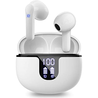Renfred Quality Park in-ear hörlurar trådlösa Bluetooth 5.2 HiFi stereoljud, IPX7 vattentät, beröringskontroll, brusreducering, 40H speltid Renfred Quality Park in-ear hörlurar trådlösa Bluetooth 5.2 HiFi stereoljud, IPX7 vattentät, beröringskontroll, brusreducering, 40H speltid