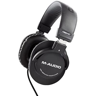 M-Audio HDH40 Studio Hörlurar (Over Ear) med stängd design, flexibelt huvudband och 2.7 m kabel för studiolyssning, podcasting och inspelning M-Audio HDH40 Studio Hörlurar (Over Ear) med stängd design, flexibelt huvudband och 2.7 m kabel för studiolyssning, podcasting och inspelning