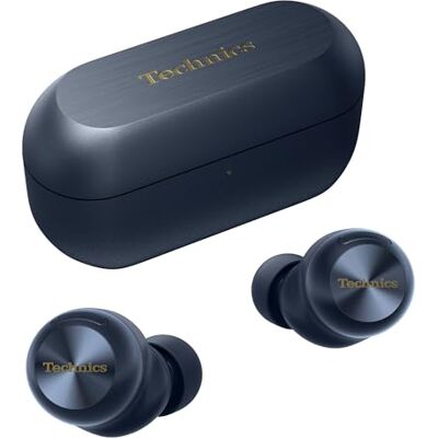 Technics EAH-AZ100E-A Trådlösa hörlurar med brusreducering, Multipoint Bluetooth, Voice Focus AI, bekväma in-ear hörlurar, Blå Technics EAH-AZ100E-A Trådlösa hörlurar med brusreducering, Multipoint Bluetooth, Voice Focus AI, bekväma in-ear hörlurar, Blå