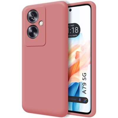 Tumundosmartphone Ultramjukt flytande silikonfodral för OPPO A79 5G färg rosa Tumundosmartphone Ultramjukt flytande silikonfodral för OPPO A79 5G färg rosa