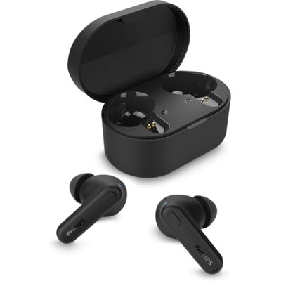 Philips TAT1108 Bluetooth-hörlurar med laddningsfodral/batteritid 5 timmar/svart, TAT1108BK/00 Philips TAT1108 Bluetooth-hörlurar med laddningsfodral/batteritid 5 timmar/svart, TAT1108BK/00