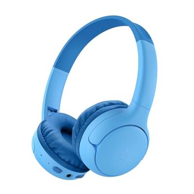 Belkin Soundform Mini 2 Utanpåliggande trådlösa hörlurar för barn Blåa Bluetooth-hörlurar för Barn, Volymbegränsning 85 dB, 55 tim. Batteri, Mik., Hopfällbara, Klistermärken, Aux-kabel, Ljuddeln. Belkin Soundform Mini 2 Utanpåliggande trådlösa hörlurar för barn Blåa Bluetooth-hörlurar för Barn, Volymbegränsning 85 dB, 55 tim. Batteri, Mik., Hopfällbara, Klistermärken, Aux-kabel, Ljuddeln.