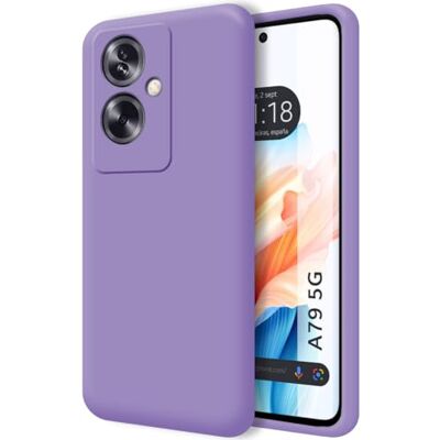 Tumundosmartphone Ultramjukt flytande silikonfodral för OPPO A79 5G lila färg Tumundosmartphone Ultramjukt flytande silikonfodral för OPPO A79 5G lila färg
