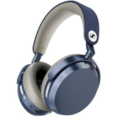 Sennheiser MOMENTUM 5 Wireless, trådlösa hörlurar med brusreducering – Bluetooth-hörlurar med kristallklara samtal, adaptiv aktiv brusreducering, Over-Ear-design, 57 timmars batteritid, denim Sennheiser MOMENTUM 5 Wireless, trådlösa hörlurar med brusreducering – Bluetooth-hörlurar med kristallklara samtal, adaptiv aktiv brusreducering, Over-Ear-design, 57 timmars batteritid, denim