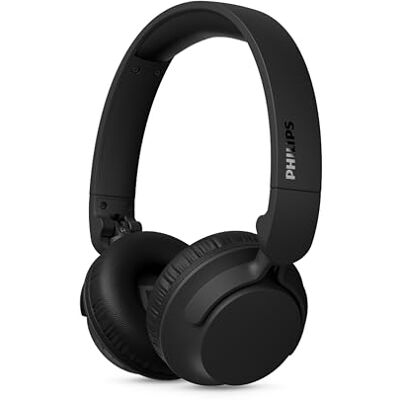 Philips TAH4500BK On‑Ear Wireless Noise-Cancelling Headphones, 70h speltid, dynamisk bas, 32 mm element, Bluetooth 6.0 Multipoint, Fast Pair, bytbara dynor och batteri – Svart Philips TAH4500BK On‑Ear Wireless Noise-Cancelling Headphones, 70h speltid, dynamisk bas, 32 mm element, Bluetooth 6.0 Multipoint, Fast Pair, bytbara dynor och batteri – Svart