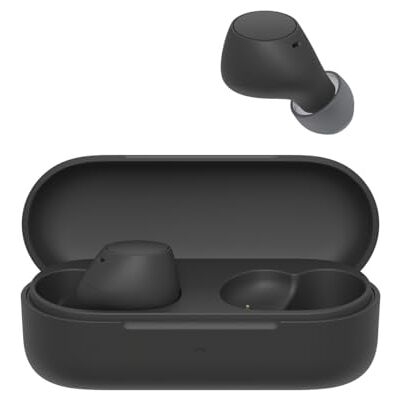 Sony WF-C510 Truly Wireless Earbuds – Små, Lätta, Bluetooth In Ear-hörlurar med flerpunktsanslutning, omgivningsljud, IPX4-klassificering, Snabbladdning, 22 HR-batteri, iOS och Android Svart Sony WF-C510 Truly Wireless Earbuds – Små, Lätta, Bluetooth In Ear-hörlurar med flerpunktsanslutning, omgivningsljud, IPX4-klassificering, Snabbladdning, 22 HR-batteri, iOS och Android Svart