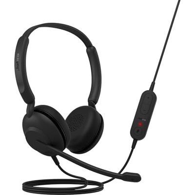 Jabra Nytt Evolve 10 trådbundet headset med brusreducerande mikrofon för PC/bärbar dator – USB-A – TCO-certifierat – Lätt – Samtals-/volymkontroller för online-möten – Svart Jabra Nytt Evolve 10 trådbundet headset med brusreducerande mikrofon för PC/bärbar dator – USB-A – TCO-certifierat – Lätt – Samtals-/volymkontroller för online-möten – Svart