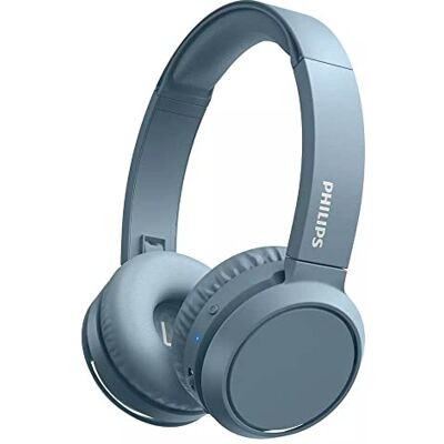 Philips H4205BL/00 Trådlösa On-Ear-Hörlurar med Basförstärkningsknapp (Bluetooth, 29 Timmars Speltid, Snabbladdning, Ljudisolering, Vikbar Design) Blå (Blue), 2020 Philips H4205BL/00 Trådlösa On-Ear-Hörlurar med Basförstärkningsknapp (Bluetooth, 29 Timmars Speltid, Snabbladdning, Ljudisolering, Vikbar Design) Blå (Blue), 2020