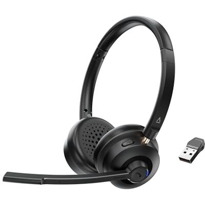 Creative Trådlös chatt Trådlöst on-ear hörlurar med brusreducerande armmikrofon USB-dongel, uppspelning och samtalskontroll, mikrofonstoppknapp Creative Trådlös chatt Trådlöst on-ear hörlurar med brusreducerande armmikrofon USB-dongel, uppspelning och samtalskontroll, mikrofonstoppknapp