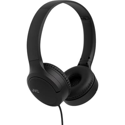 JVC HA-S33UC-B USB-C On-Ear-hörlurar, mjuka öronkuddar, vikbara, med mikrofon och 3-knappars fjärrkontroll, ensidig kabel, svart JVC HA-S33UC-B USB-C On-Ear-hörlurar, mjuka öronkuddar, vikbara, med mikrofon och 3-knappars fjärrkontroll, ensidig kabel, svart