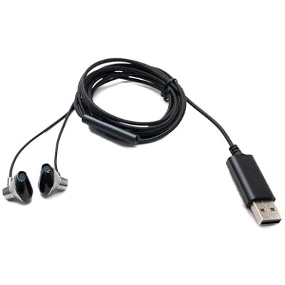 System-S SYTEM-S Stereo In ear brusreducerande hörlurar 2 m USB 2.0 volymkontroll mikrofon väska grå System-S SYTEM-S Stereo In ear brusreducerande hörlurar 2 m USB 2.0 volymkontroll mikrofon väska grå
