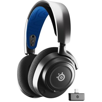 SteelSeries Arctis Nova 7P trådlöst headset för flera plattformar – Magnetiska drivenheter i neodym – 2.4GHz + mixbar Bluetooth– 38 hr USB-C-batteri– ClearCast Gen2 AI-mick– PS5, PC, Switch, VR,mobil SteelSeries Arctis Nova 7P trådlöst headset för flera plattformar – Magnetiska drivenheter i neodym – 2.4GHz + mixbar Bluetooth– 38 hr USB-C-batteri– ClearCast Gen2 AI-mick– PS5, PC, Switch, VR,mobil