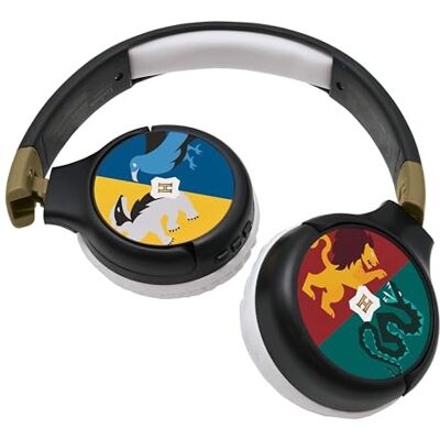 Lexibook Warner Harry Potter, 2-i-1 Bluetooth-hörlurar stereo trådlös trådbunden, barnsäker, vikbar, justerbar, HPBT010HPLXB Lexibook Warner Harry Potter, 2-i-1 Bluetooth-hörlurar stereo trådlös trådbunden, barnsäker, vikbar, justerbar, HPBT010HPLXB