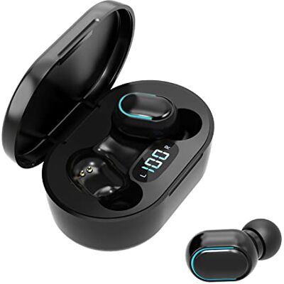 Rawrr E7S-A1, Bluetooth-hörlurar, In-ear, Hi-Fi-stereo, LED-skärm, IP7-vattentät, Bluetooth 5.0, Svart C Rawrr E7S-A1, Bluetooth-hörlurar, In-ear, Hi-Fi-stereo, LED-skärm, IP7-vattentät, Bluetooth 5.0, Svart C