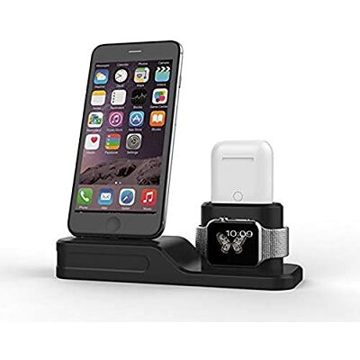 Shot Case 3-i-1 Apple Iwatch Airpods Lightning dockningsstation (svart) Shot Case 3-i-1 Apple Iwatch Airpods Lightning dockningsstation (svart)