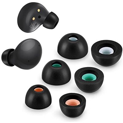 Tang Town Tips för Samsung Galaxy Buds 2/Plus, ingen silikon öronproppar smärta, halkskydd ersättningsöronspetsar, passar i laddningsfodralet, minskar bulleröronsnäckor, 3 par (blandade storlekar S/M/L, svart) Tang Town Tips för Samsung Galaxy Buds 2/Plus, ingen silikon öronproppar smärta, halkskydd ersättningsöronspetsar, passar i laddningsfodralet, minskar bulleröronsnäckor, 3 par (blandade storlekar S/M/L, svart)