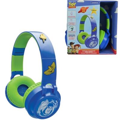 Lexibook , Toy Story, Bluetooth-hörlurar, HPBT015TSLXB 2-i-1 Bluetooth och sladd, 3D-design, volymbegränsad, blå Lexibook , Toy Story, Bluetooth-hörlurar, HPBT015TSLXB 2-i-1 Bluetooth och sladd, 3D-design, volymbegränsad, blå