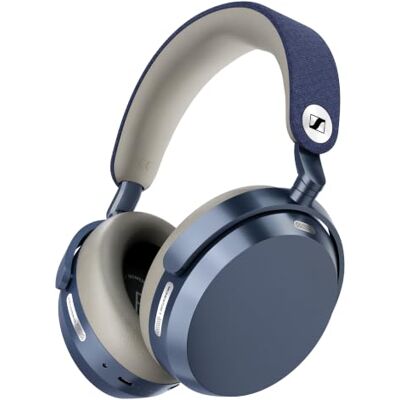 Sennheiser MOMENTUM 5 Wireless, trådlösa hörlurar med brusreducering – Bluetooth-hörlurar med kristallklara samtal, adaptiv aktiv brusreducering, Over-Ear-design, 57 timmars batteritid, denim Sennheiser MOMENTUM 5 Wireless, trådlösa hörlurar med brusreducering – Bluetooth-hörlurar med kristallklara samtal, adaptiv aktiv brusreducering, Over-Ear-design, 57 timmars batteritid, denim