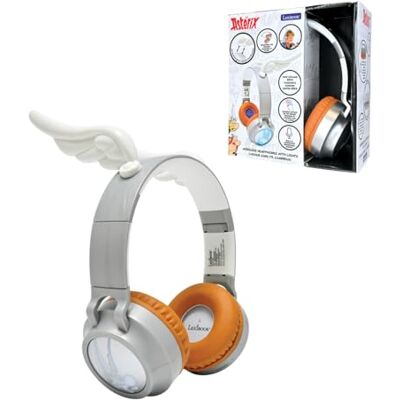 Lexibook , Asterix, Bluetooth-hörlurar, HPBT015AX 2-i-1 Bluetooth och sladd, 3D-design, upplyst, volymbegränsad, silver/vit Lexibook , Asterix, Bluetooth-hörlurar, HPBT015AX 2-i-1 Bluetooth och sladd, 3D-design, upplyst, volymbegränsad, silver/vit