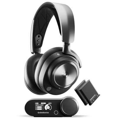 SteelSeries Arctis Nova Pro Wireless 61521 Spelhörlurar, Svart SteelSeries Arctis Nova Pro Wireless 61521 Spelhörlurar, Svart