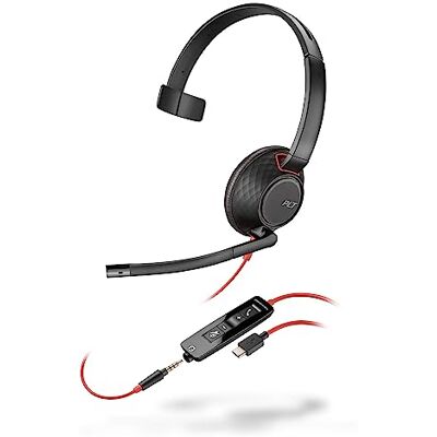 PLT Poly Blackwire 5210 trådbundet headset (Plantronics) – flexibel brusreducerande boom mikrofon – enkelörsdesign – anslut till PC/Mac, mobil via USB-C, USB-A eller 3,5 mm – fungerar med/Teams, Zoom PLT Poly Blackwire 5210 trådbundet headset (Plantronics) – flexibel brusreducerande boom mikrofon – enkelörsdesign – anslut till PC/Mac, mobil via USB-C, USB-A eller 3,5 mm – fungerar med/Teams, Zoom