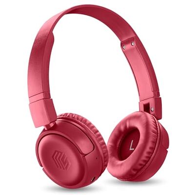 Music Sound ADSE – VIBED – Bluetooth-headset med vridbara och vikbara öronkuddar – vadderat huvudband för maximal speltid 35 timmar – röd Music Sound ADSE – VIBED – Bluetooth-headset med vridbara och vikbara öronkuddar – vadderat huvudband för maximal speltid 35 timmar – röd