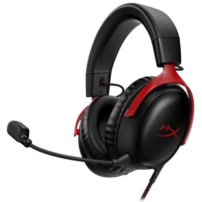 HyperX Cloud III – Trådbundet spelheadset, PC, PS5, Xbox Series X S, vinklade 53 mm drivrutiner, DTS, minnesskum, hållbar ram, ultraklart 10 mm mikrofon, USB-C, USB-A, 3,5 mm HyperX Cloud III – Trådbundet spelheadset, PC, PS5, Xbox Series X S, vinklade 53 mm drivrutiner, DTS, minnesskum, hållbar ram, ultraklart 10 mm mikrofon, USB-C, USB-A, 3,5 mm