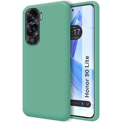 Tumundosmartphone Ultra mjukt flytande silikonfodral för Huawei Honor 90 Lite 5G färg Grön Tumundosmartphone Ultra mjukt flytande silikonfodral för Huawei Honor 90 Lite 5G färg Grön