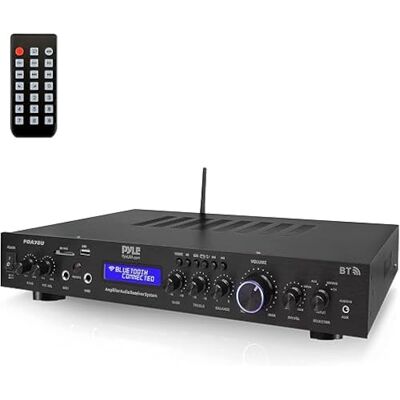 Pyle 5 Channel Rack Mount Bluetooth Receiver, Home Theater Amp, Speaker Amplifier, Bluetooth Wireless Streaming, MP3/USB/SD/AUX/FM Radio, 200 Watt, w/Digital ID3 LCD Display from PDA7BU Pyle 5 Channel Rack Mount Bluetooth Receiver, Home Theater Amp, Speaker Amplifier, Bluetooth Wireless Streaming, MP3/USB/SD/AUX/FM Radio, 200 Watt, w/Digital ID3 LCD Display from PDA7BU