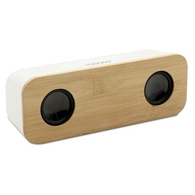 mooov METRONIC 10 W bärbar Bamboo BT trådlös stereohögtalare mooov METRONIC 10 W bärbar Bamboo BT trådlös stereohögtalare