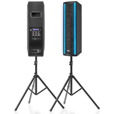 Pyle 3 x 6,5 tum Bluetooth kombo högtalarlådor – aktiva och passiva DJ-högtalare med RGB-lampor, USB/SD-kort/MP3/FM/RCA/mikrofoningångar, LED-skärm, trådlös fjärrkontroll, för inomhus/utomhusbruk Pyle 3 x 6,5 tum Bluetooth kombo högtalarlådor – aktiva och passiva DJ-högtalare med RGB-lampor, USB/SD-kort/MP3/FM/RCA/mikrofoningångar, LED-skärm, trådlös fjärrkontroll, för inomhus/utomhusbruk