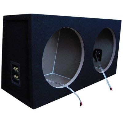 Necom MDF dubbel subwoofer-hölje 30 cm/12 tum 2 x anslutning Necom MDF dubbel subwoofer-hölje 30 cm/12 tum 2 x anslutning
