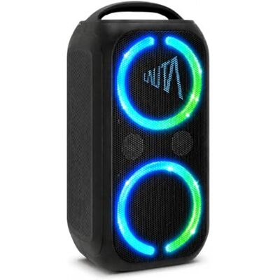 TechniSat LAUTA WUMMSBOX – Bärbar premium Bluetooth-högtalare med LED-ljuseffekter (Bass Boost, True Wireless Stereo, 12 timmars batteritid, IPX4 stänkvattenskydd, 80 W RMS effekt) TechniSat LAUTA WUMMSBOX – Bärbar premium Bluetooth-högtalare med LED-ljuseffekter (Bass Boost, True Wireless Stereo, 12 timmars batteritid, IPX4 stänkvattenskydd, 80 W RMS effekt)