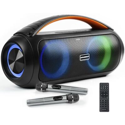 DYNASONIC D93 – bärbar Bluetooth-högtalare IPX7 vattentät. Trådlös utomhushögtalare. Trådlös stereo. Kraftfull ljudspelare med inbyggda LED-lampor. Micro-SD, USB. DYNASONIC D93 – bärbar Bluetooth-högtalare IPX7 vattentät. Trådlös utomhushögtalare. Trådlös stereo. Kraftfull ljudspelare med inbyggda LED-lampor. Micro-SD, USB.