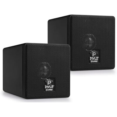 Pyle Home PCB3BK Mini-bokhyllhögtalare, 7,6 cm (3 tum), 100 W, svart, 1 par Pyle Home PCB3BK Mini-bokhyllhögtalare, 7,6 cm (3 tum), 100 W, svart, 1 par