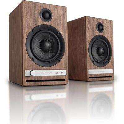 Audioengine HD4 trådlösa Bluetooth-högtalare högtalare för skrivbordsmonitorer och hemmamusiksystem med aptX Bluetooth 120W trådlösa stereohögtalare med AUX-ljud och USB DAC Audioengine HD4 trådlösa Bluetooth-högtalare högtalare för skrivbordsmonitorer och hemmamusiksystem med aptX Bluetooth 120W trådlösa stereohögtalare med AUX-ljud och USB DAC