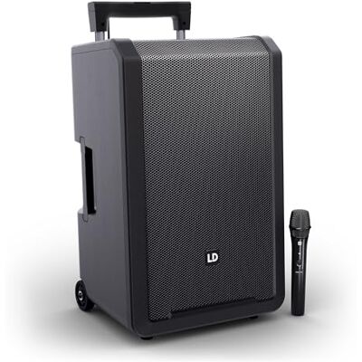 LD Systems ANNY 12 HHD B5 Bärbar Bluetooth PA-högtalare 12 tum med batteri, mixer och 1 x trådlös handhållen mikrofon, svart LD Systems ANNY 12 HHD B5 Bärbar Bluetooth PA-högtalare 12 tum med batteri, mixer och 1 x trådlös handhållen mikrofon, svart