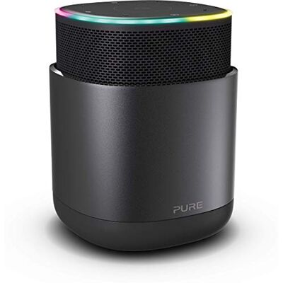 Pure Discover P154322 Bluetooth Trådlös Bärbar Alexa-Smart Högtalare med Internetradio och Förbättrad Integritet Grafit/Svart Pure Discover P154322 Bluetooth Trådlös Bärbar Alexa-Smart Högtalare med Internetradio och Förbättrad Integritet Grafit/Svart