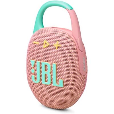 JBL Clip 5, Bärbar Bluetooth-Högtalare, Rosa Pro-Ljud, ett Kraftfullt Bas-Ljud, Playtime-Boost-Funktion, 12h Batteritid, Vatten och Dammtät Design JBL Clip 5, Bärbar Bluetooth-Högtalare, Rosa Pro-Ljud, ett Kraftfullt Bas-Ljud, Playtime-Boost-Funktion, 12h Batteritid, Vatten och Dammtät Design