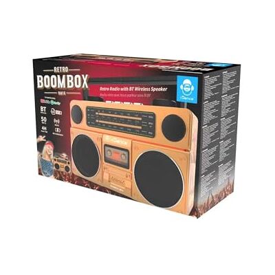 Cefa Toys Retro Boombox 9M16 bärbar Bluetooth-högtalare med FM-radio, USB, TF-kort och AUX-ingång, uppladdningsbart vintage design med bärhandtag Cefa Toys Retro Boombox 9M16 bärbar Bluetooth-högtalare med FM-radio, USB, TF-kort och AUX-ingång, uppladdningsbart vintage design med bärhandtag