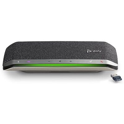 POLY Sync 40+ Smart Speakerphone – flexibla arbetsytor – anslut till PC/Mac via BT700-adapter och smartphones via Bluetooth – certifierad för Microsoft Teams POLY Sync 40+ Smart Speakerphone – flexibla arbetsytor – anslut till PC/Mac via BT700-adapter och smartphones via Bluetooth – certifierad för Microsoft Teams