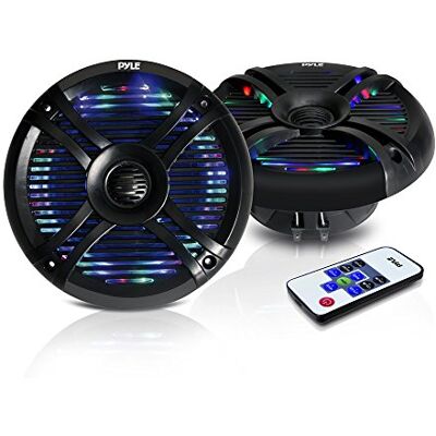 Pyle 6.5” Dual Waterproof Marine Speakers 250W Outdoor Car/Boat Radio Stereo Speaker Waterproof/Weather Proof Marine System Pair LED Mount Wire Grill PLMRX68LEB (Black) Pyle 6.5” Dual Waterproof Marine Speakers 250W Outdoor Car/Boat Radio Stereo Speaker Waterproof/Weather Proof Marine System Pair LED Mount Wire Grill PLMRX68LEB (Black)