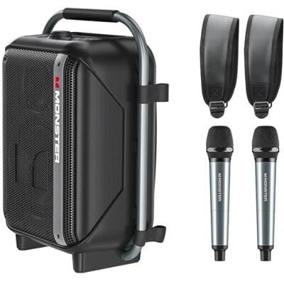 AM technology Monster MS-TG2 bärbar bluetooth-högtalare, 200 W, IPX5, 4000mAh batteri, BT 5.3/AUX/TF/USB-anslutning, dubbel mikrofon, USB-C-laddning AM technology Monster MS-TG2 bärbar bluetooth-högtalare, 200 W, IPX5, 4000mAh batteri, BT 5.3/AUX/TF/USB-anslutning, dubbel mikrofon, USB-C-laddning