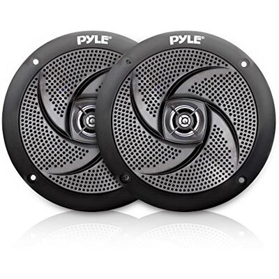 Pyle Marine Speakers 6.5 Inch 2 Way Waterproof and Weather Resistant Outdoor Audio Stereo Sound System with 240 Watt Power and Low Profile Slim Style 1 Pair (Black) Pyle Marine Speakers 6.5 Inch 2 Way Waterproof and Weather Resistant Outdoor Audio Stereo Sound System with 240 Watt Power and Low Profile Slim Style 1 Pair (Black)