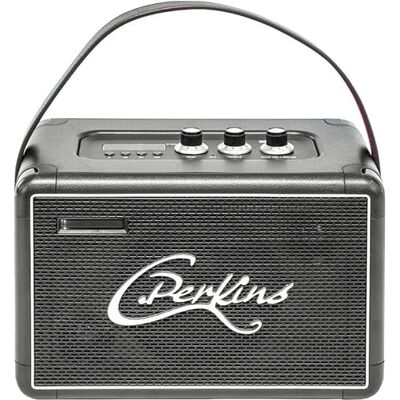 C.Perkins MEMPHIS-SOUND Batteridriven bärbar Bluetooth-högtalare Kraftfullt och klart ljud Djup bas USB-AUX Design Läderimitation C.Perkins MEMPHIS-SOUND Batteridriven bärbar Bluetooth-högtalare Kraftfullt och klart ljud Djup bas USB-AUX Design Läderimitation