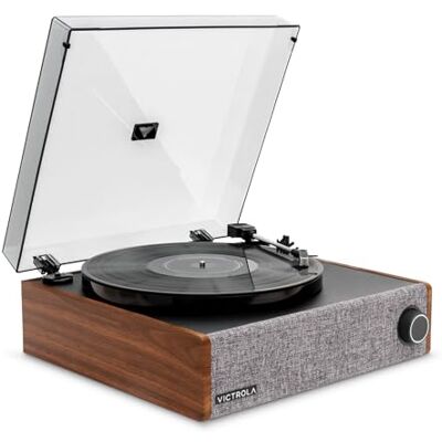 Victrola Eastwood LP – Bluetooth-skivspelare med Vinyl Stream – 3-hastighets skivspelare med Audio-Technica AT-3600L MM-pickup, flytande högtalare, RCA- och 3,5 mm-utgång (Valnöt) Victrola Eastwood LP – Bluetooth-skivspelare med Vinyl Stream – 3-hastighets skivspelare med Audio-Technica AT-3600L MM-pickup, flytande högtalare, RCA- och 3,5 mm-utgång (Valnöt)