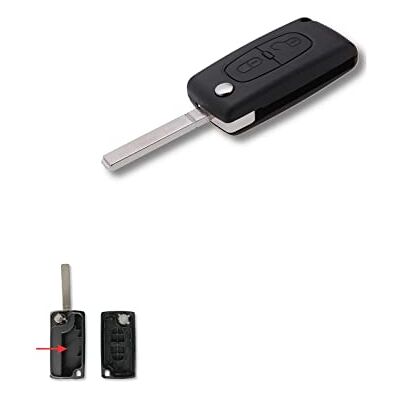 1neiSmartech Fjärrkontrollnyckelskal och blad 2 knappar Kompatibel med Citroen C1 C2 C3 C4 C5 Blade V1 Skal Fack Cover Batteri på elektronikkort CE0523 1neiSmartech Fjärrkontrollnyckelskal och blad 2 knappar Kompatibel med Citroen C1 C2 C3 C4 C5 Blade V1 Skal Fack Cover Batteri på elektronikkort CE0523