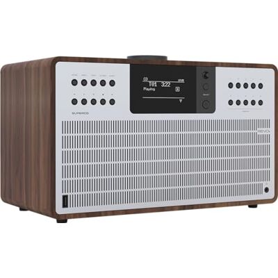 Revo Technologies SuperCD – lyxigt digitalt musiksystem med CD, DAB/DAB+/FM, valnöt/silver Revo Technologies SuperCD – lyxigt digitalt musiksystem med CD, DAB/DAB+/FM, valnöt/silver