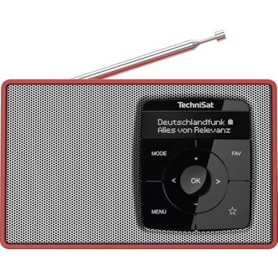TechniSat DIGITRADIO 2 – bärbar DAB+/FM-radio med batteri (med Bluetooth ljudstreaming, väckarklocka, OLED-skärm, hörlursuttag, högtalare 1 W RMS) röd/silver TechniSat DIGITRADIO 2 – bärbar DAB+/FM-radio med batteri (med Bluetooth ljudstreaming, väckarklocka, OLED-skärm, hörlursuttag, högtalare 1 W RMS) röd/silver